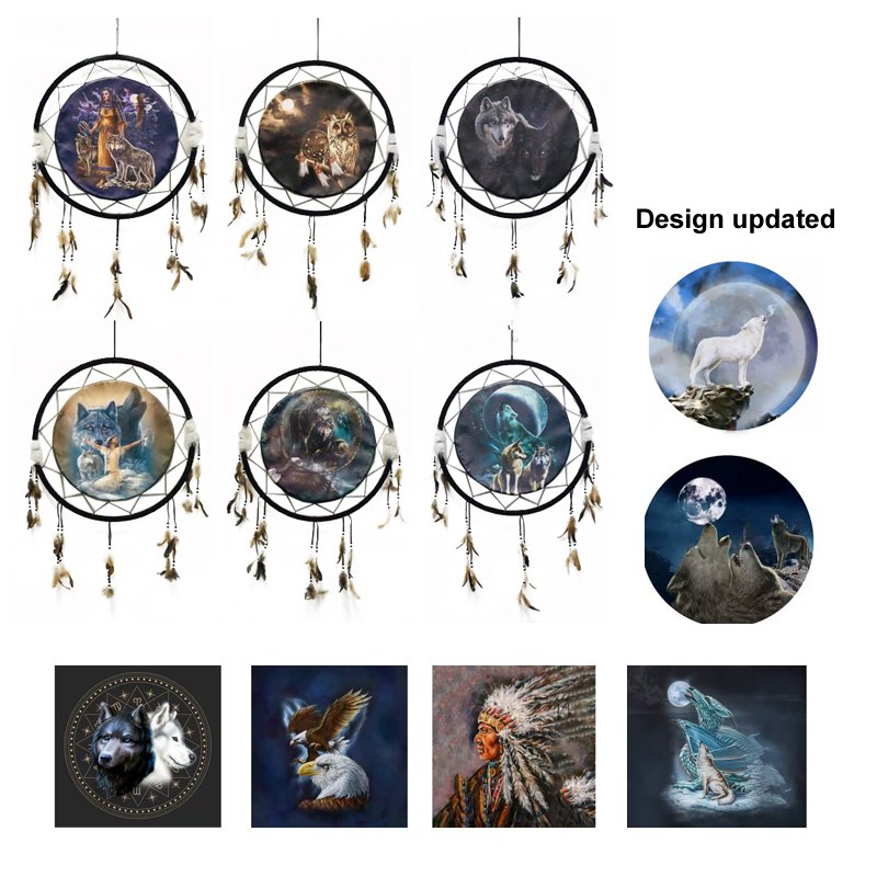 Dream Catcher with Print 24" 6 Assorted