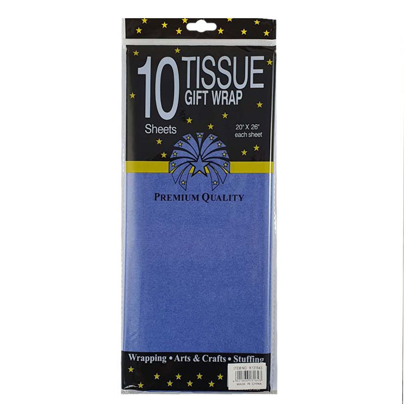10pc Tissue Paper 50x66cm Blue