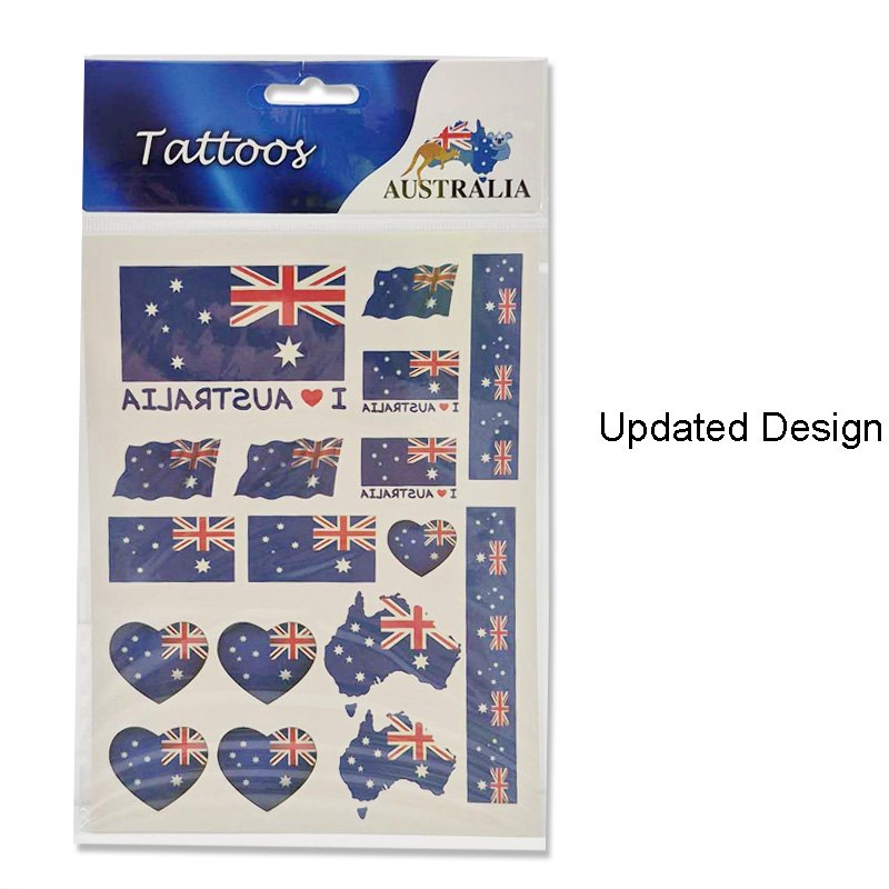 Australia Tattoos Australian Flagpack Size 12x16cm