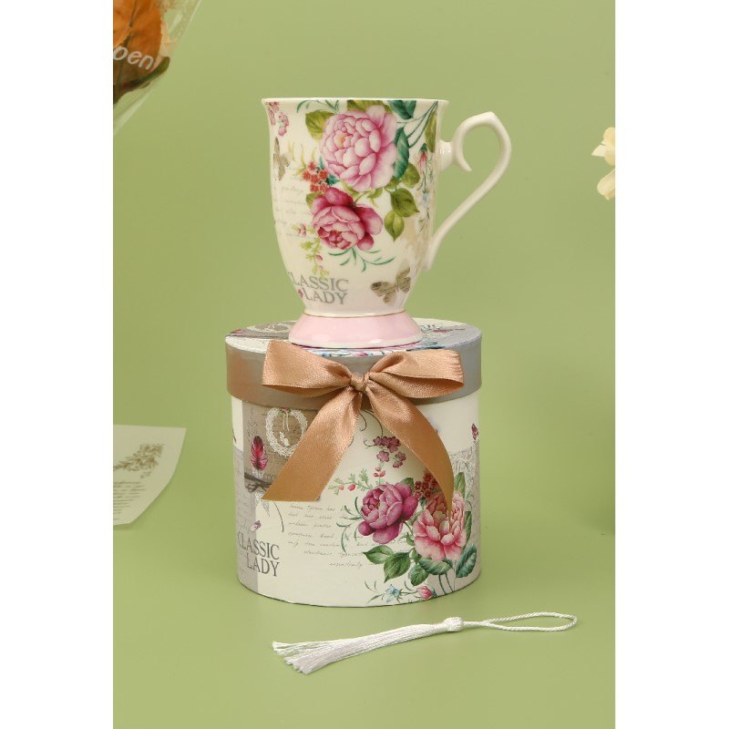 Porcelain Cup Gift Box Roses