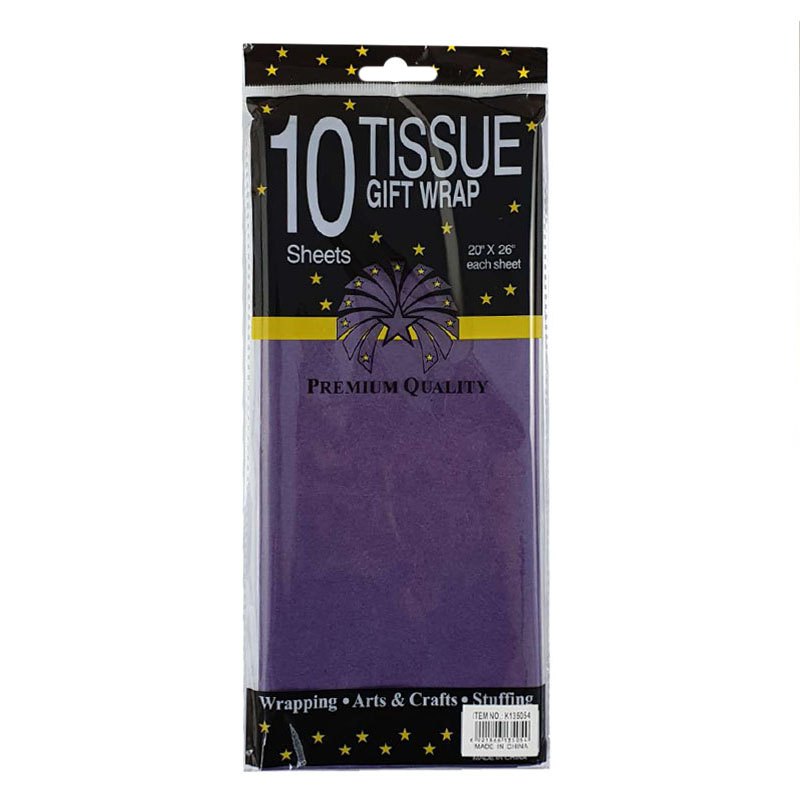 10pc Tissue Paper 50.8x66cm Dark Purple