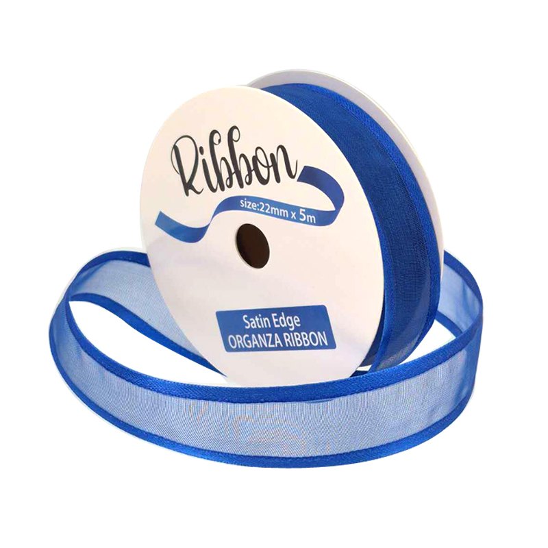 Ribbon Organza Satin Edge 22mmx5m Navy