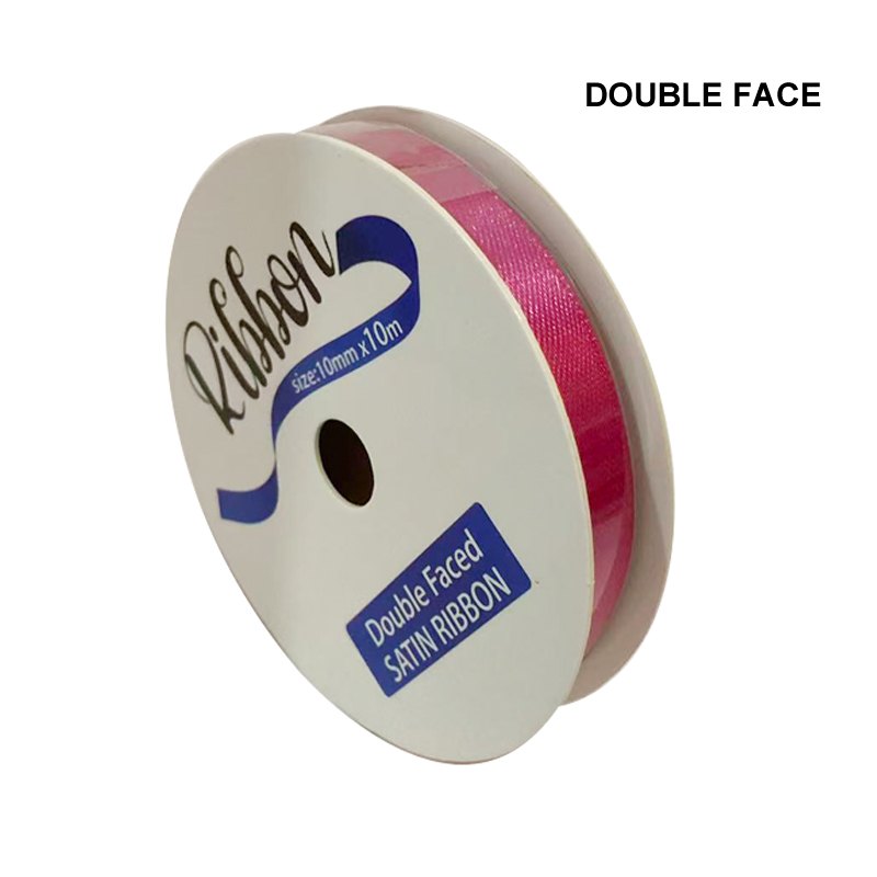 Ribbon Satin 10mmx10m Shock Pink