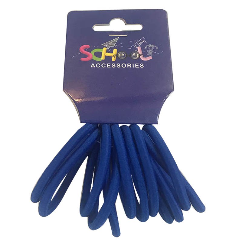 School Blue Hair Bands 12pc