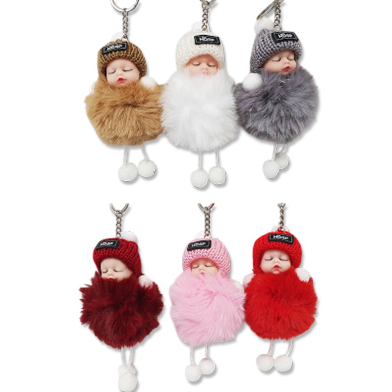 Keychain Baby Sleeping 13cm 6 Assorted