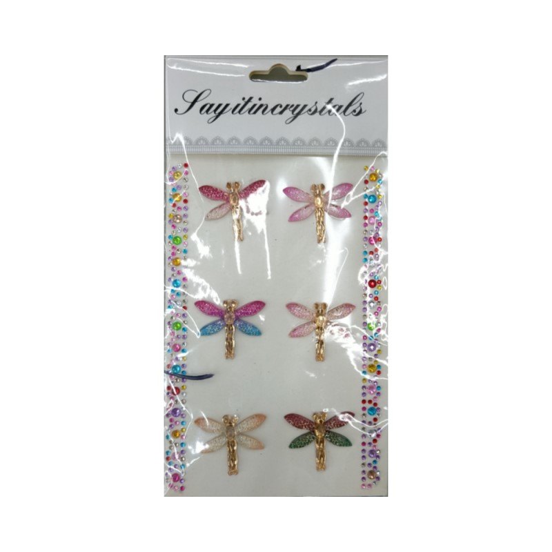Stickers Dragonfly 3cm 6pc