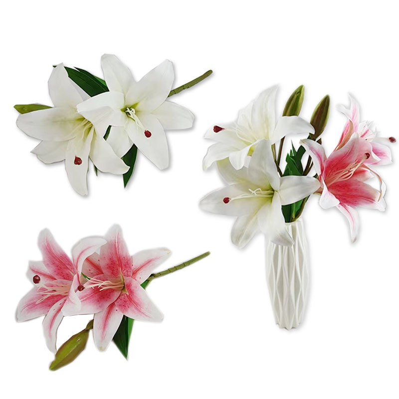 Flower Pick Tiger Lily 3HD 38cm Assorted Colours
