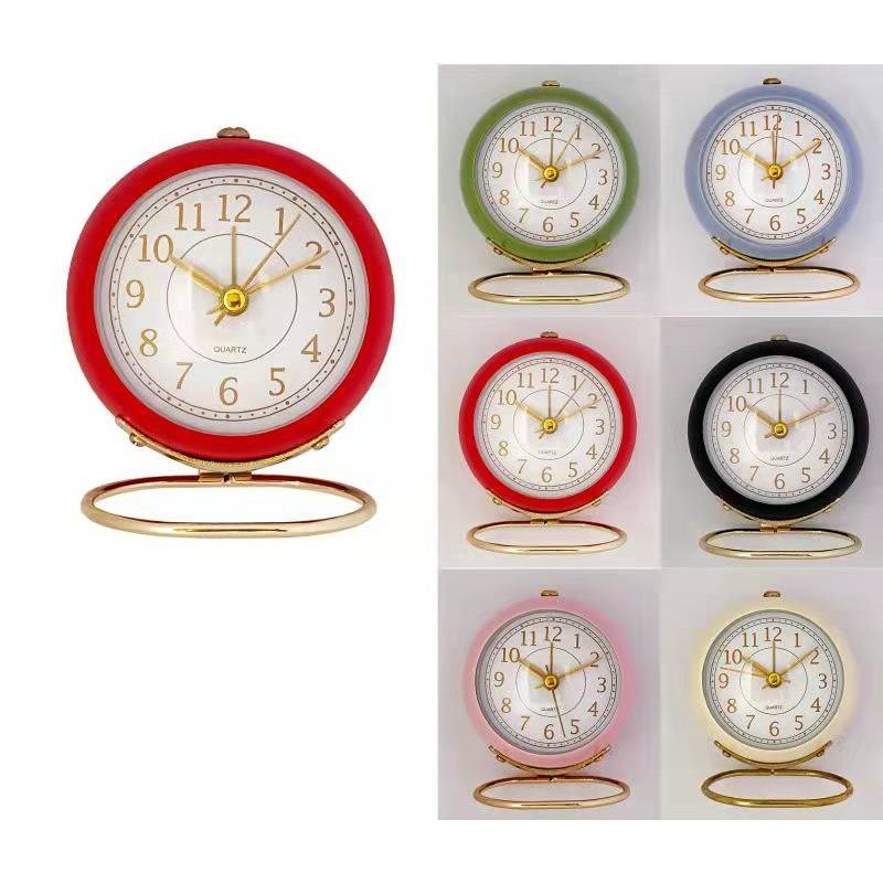 Alarm Clock Assorted Colours 7.5x8.5x10cm