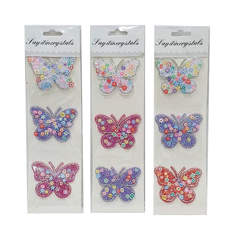Stickers 3pc Butterfly 5x3.5cm