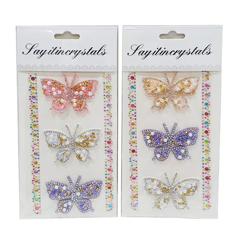 Stickers 3pc Butterflies 5.5x4cm