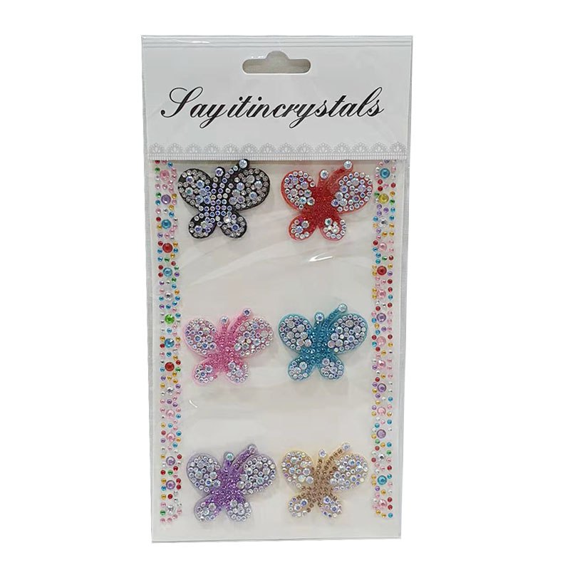 Stickers 6pc Butterflies 3x2.5cm
