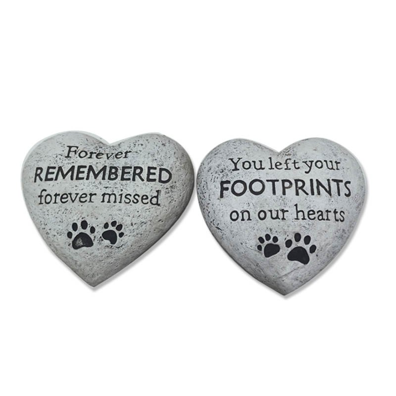 Garden Dog/Cat Heart 2 Assorted 14x13x4.5cm