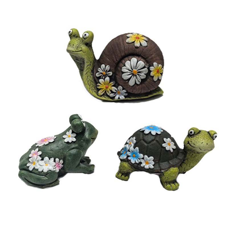 Garden Frog/Tutle/Snail 3 Assorted 11x9x7.5cm
