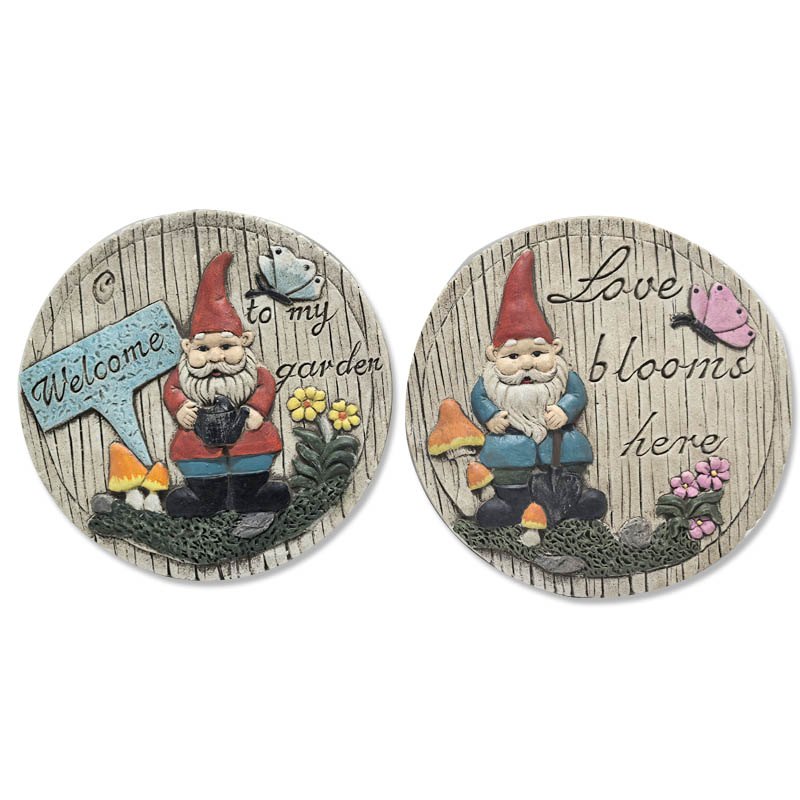 Garden Inspriational Rock Gnome 2 Assorted 18x18x2cm