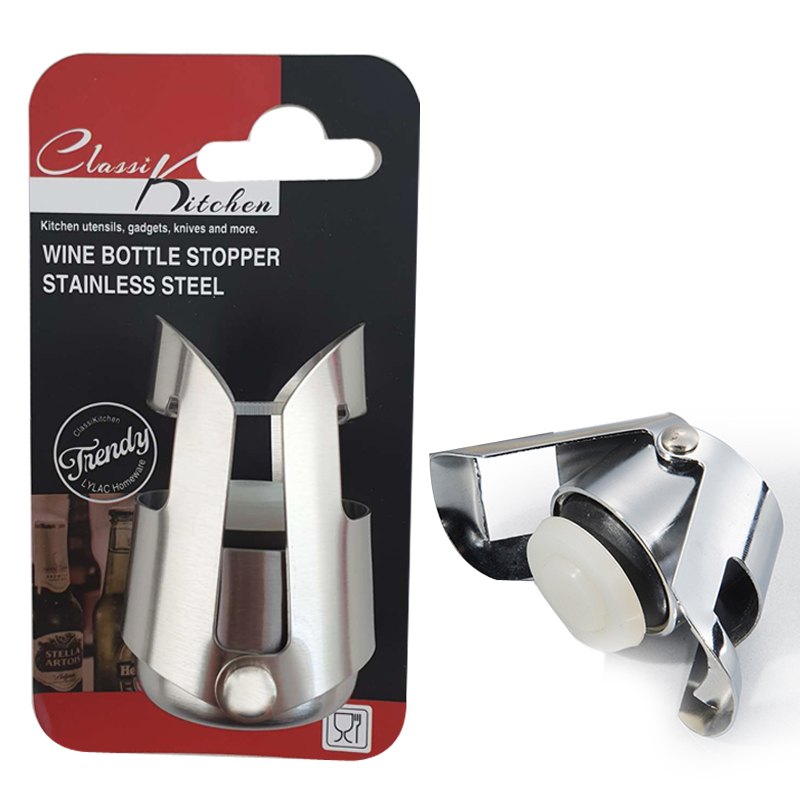 Wine Bottle Stopper S/steel Dia 3.4X5.5CMH