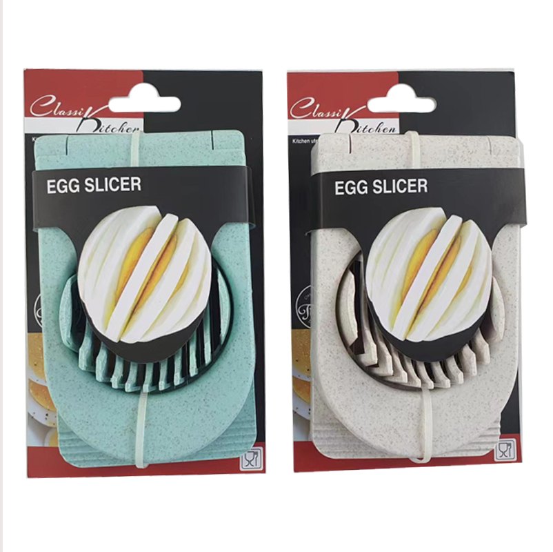 Egg Slicer Rice Husk Fibre & S/s 13.5x8x3.5cm