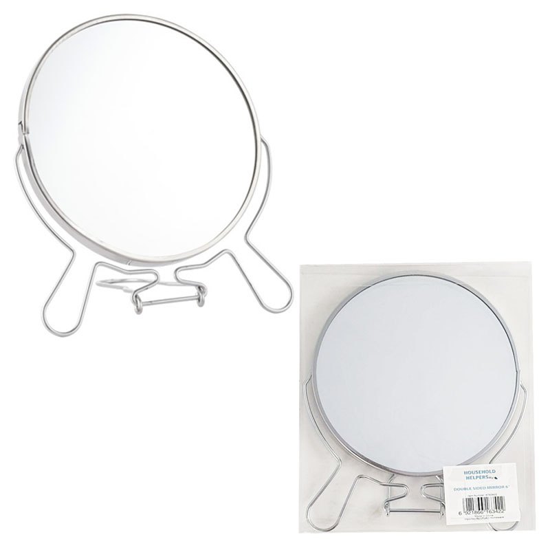 Mirror Double Sided Netal Frame & Stand 14.5cm