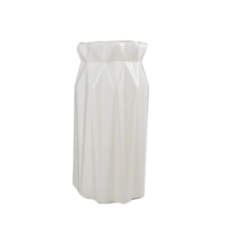 Plastic Vase 9x17.7cm White Only