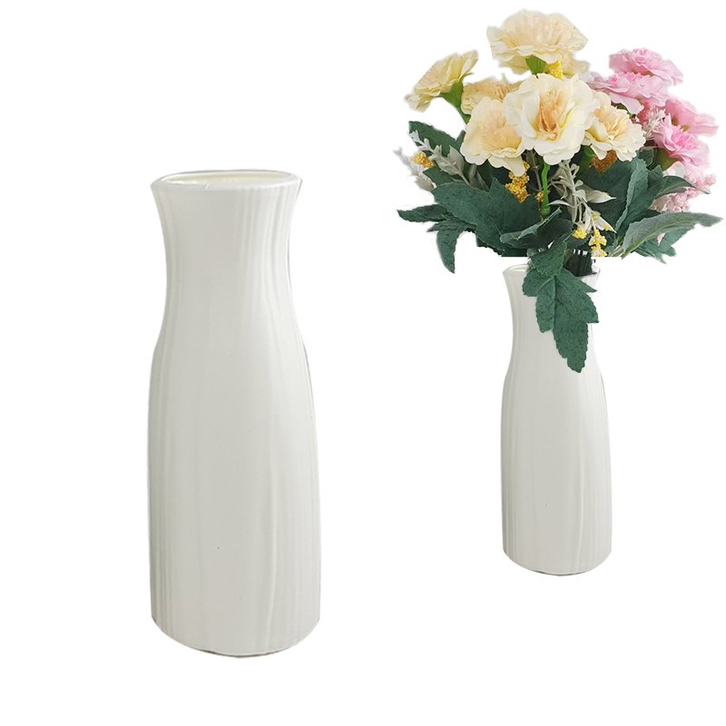 Plastic Vase 7.8x20.5cm Assorted Colours