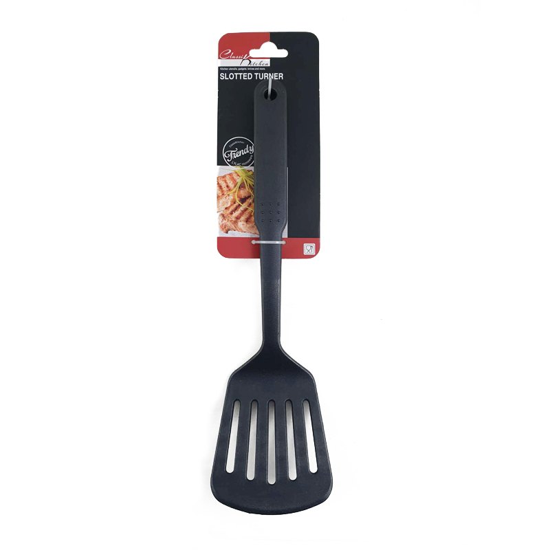 Black Nylon Slotted Turner 6.8x30cm