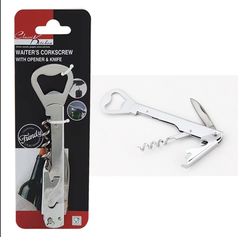 Waiters Corkscrew/opener with Knife 3.6x14cm