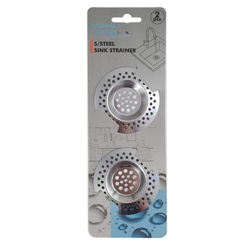 S/steel Sink Strainer 2pk 7.2cm