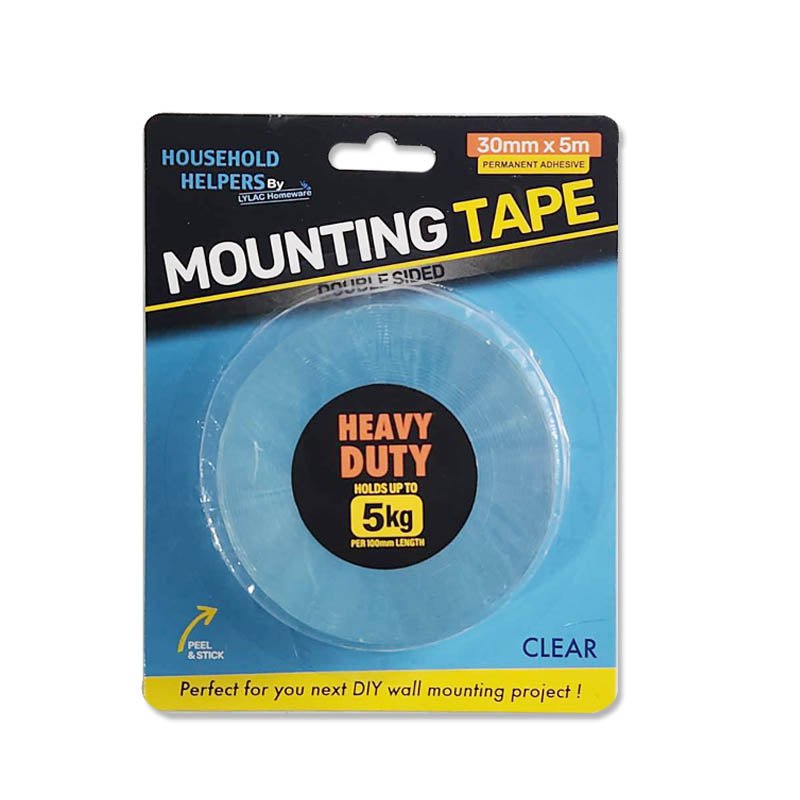 Mounting Tape Clear Heavy Duty 30mm x5m