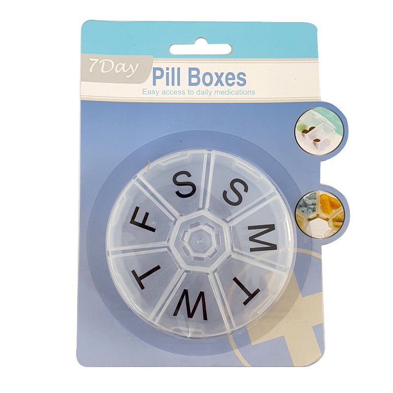 Pill Box 7DAY Rnd 8x8x2cm