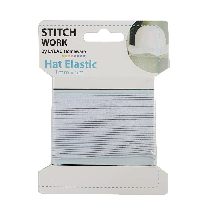 Stitchwork Elastic Hat 1mm x5m White