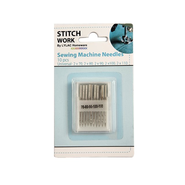 Stitchwork Sewing Machine Needles 10pc Universal .70.80.90.100