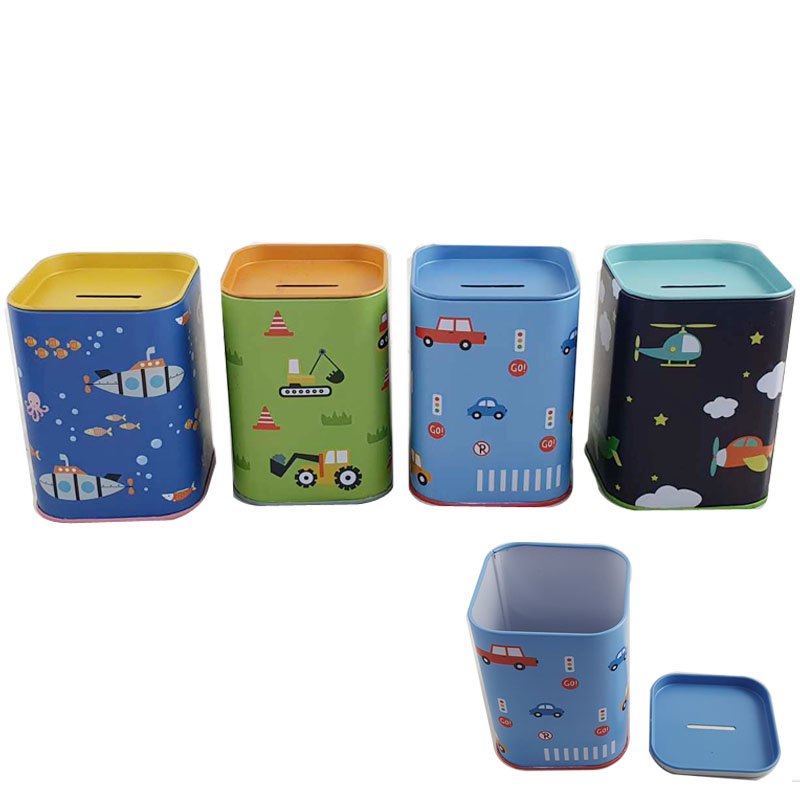 Money Tin 4 Assorted 7.5x10.5cm