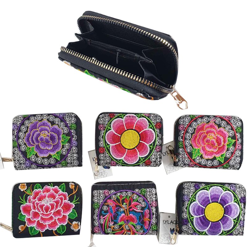 Embroidery Wallet 6 Assorted