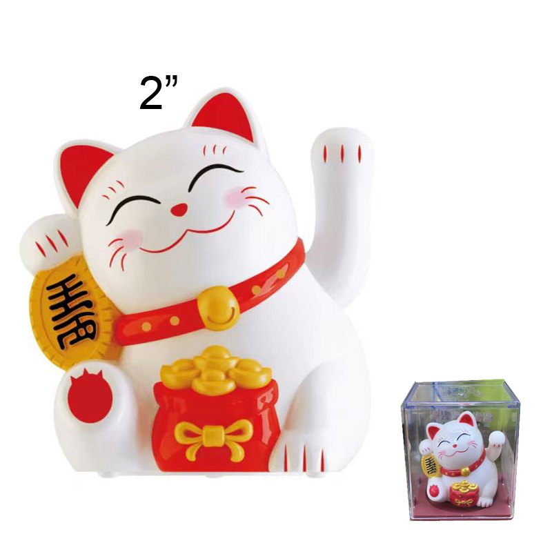 Chinese Fortune Cat Solar 2"