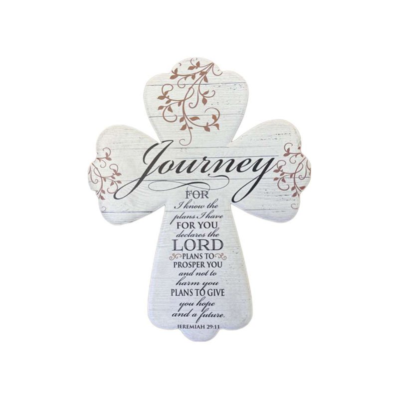 Ceramic Plaque Cross 10x19cm Journey