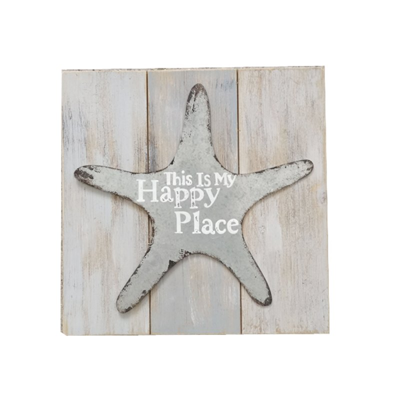 Plaque with Starfish 30x1.5x30cm