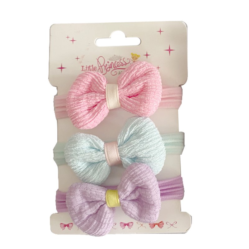 Kids Hair Bands with Bow 3pc