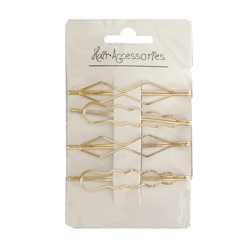 Hair Pins Gold 4pc