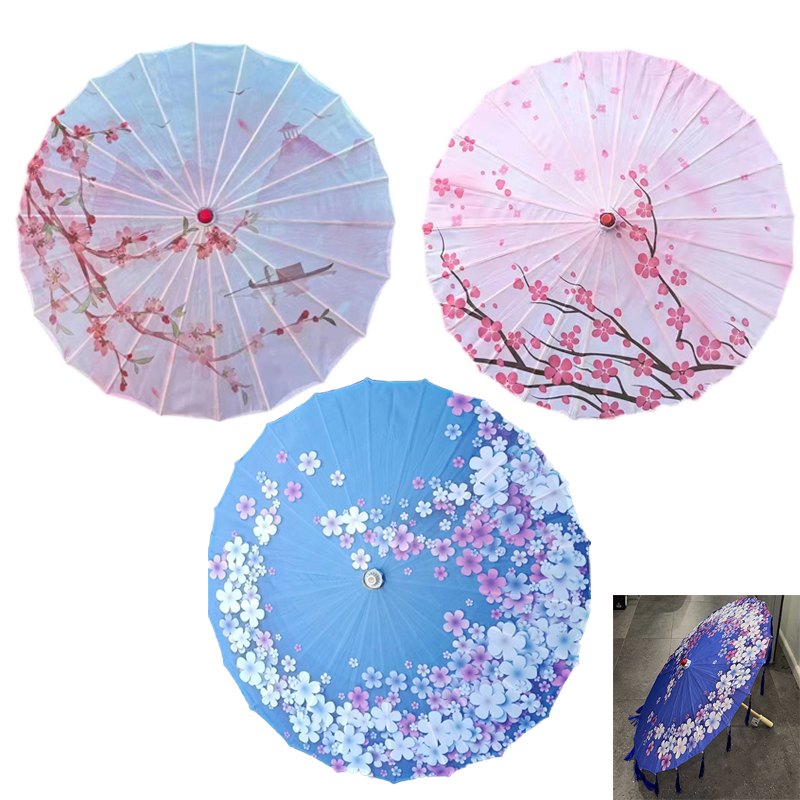 Chinese Parasol with Tassels Random Mix