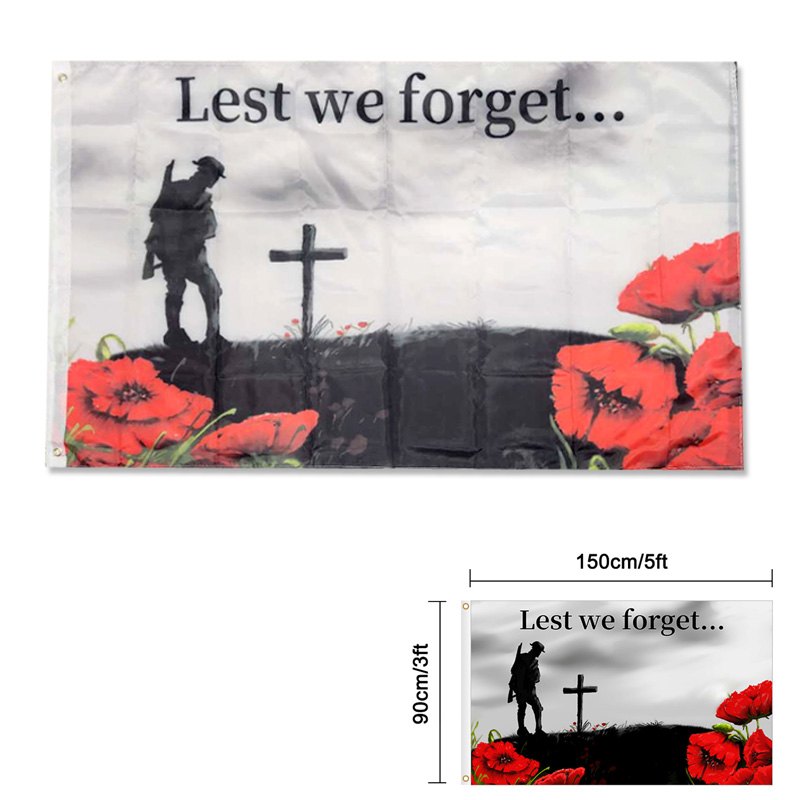 Lest WE Forget Flag 90x150cm