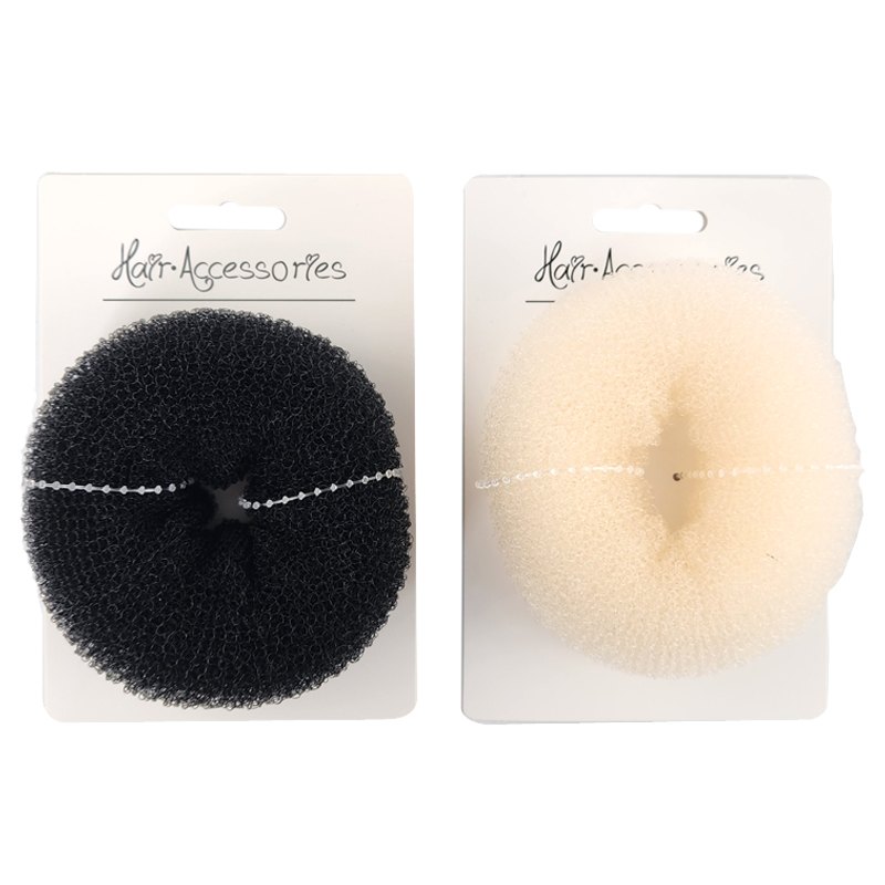 Hair Bun 9cm Mix White/black