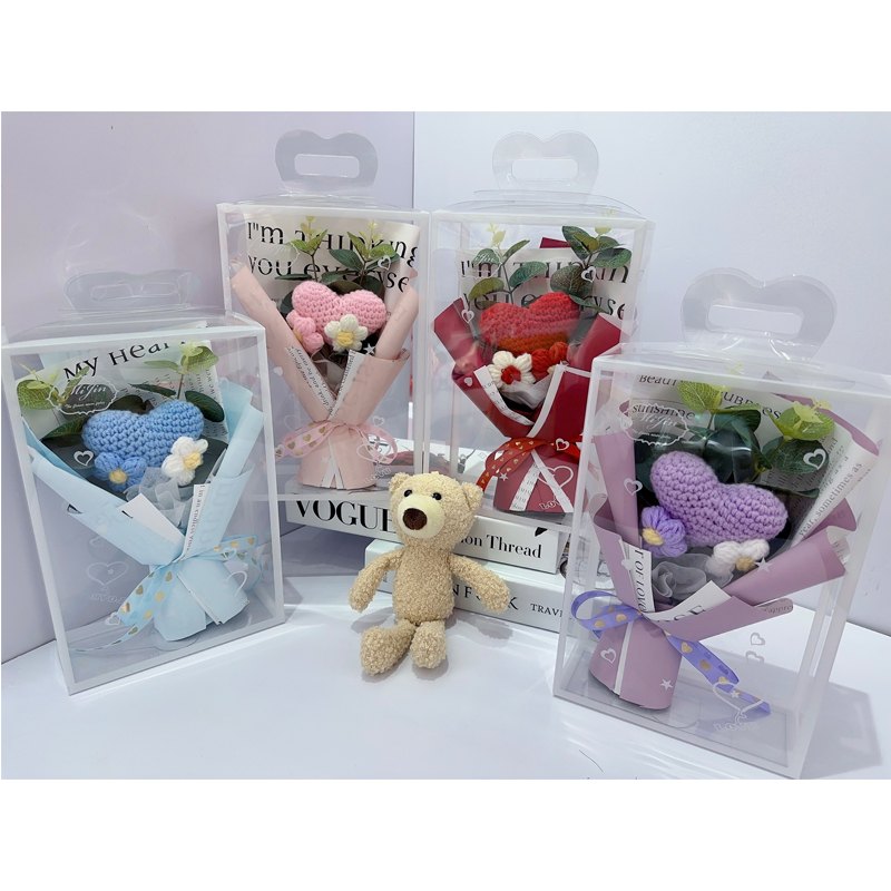 Flower Bouquet - Knitted Flowers Assorted