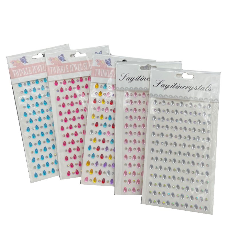 Stickers Diamante Teardrop 5 Assorted