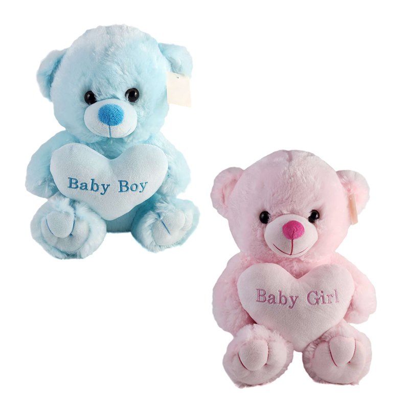 Plush Bear Baby Boy/Girl 28cm 2 Assorted