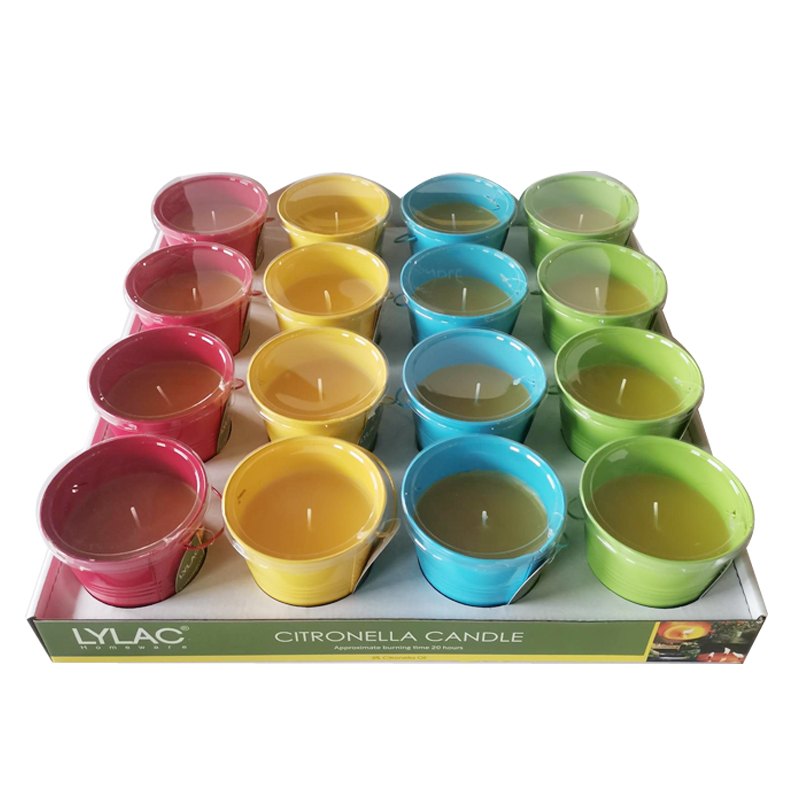 Citronella Candles in Bucket wax160g 10x10x10cm