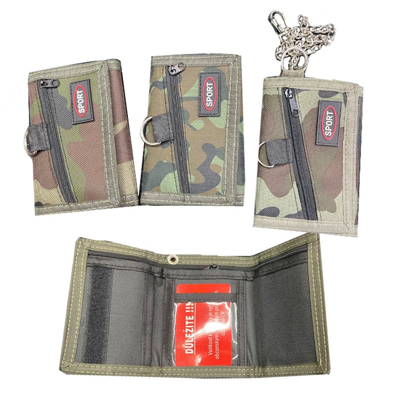 Velcro Wallet Camouflage with Keychain