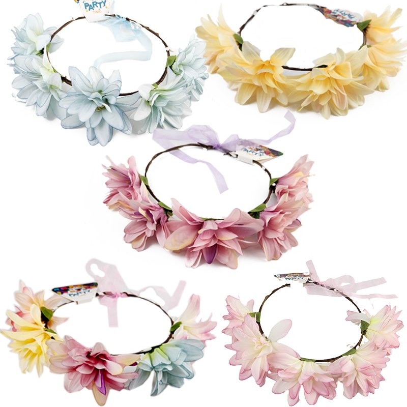 Party Halo Flower 5pc Assorted Colours