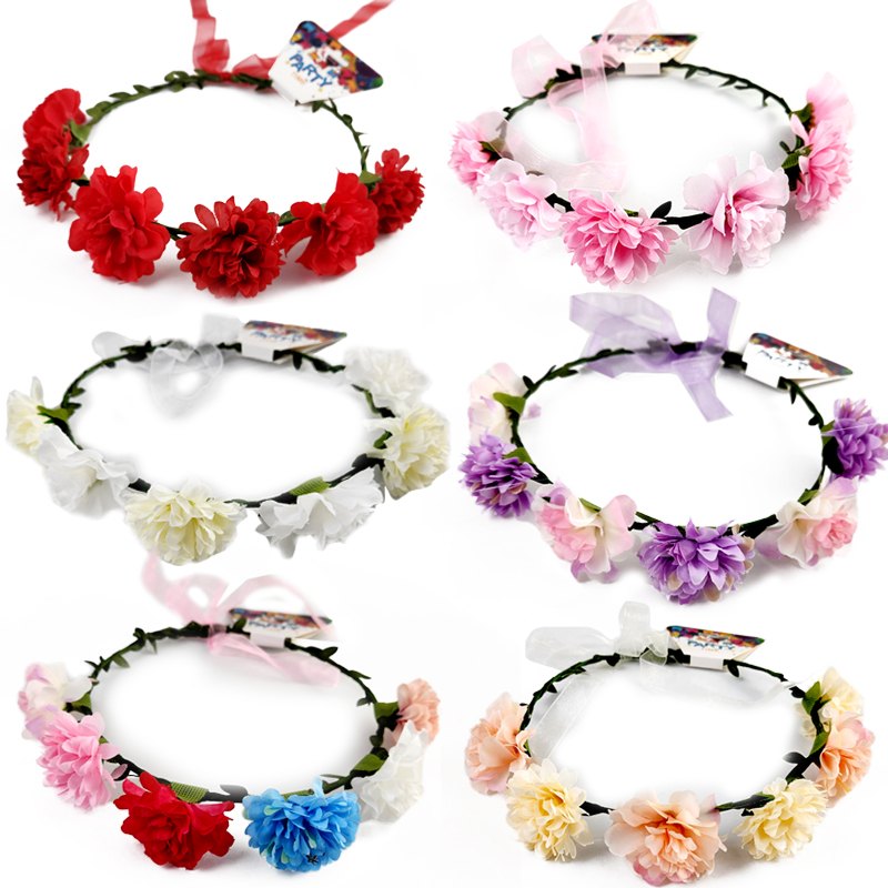 Party Halo Flower 6pc Assorted Colours