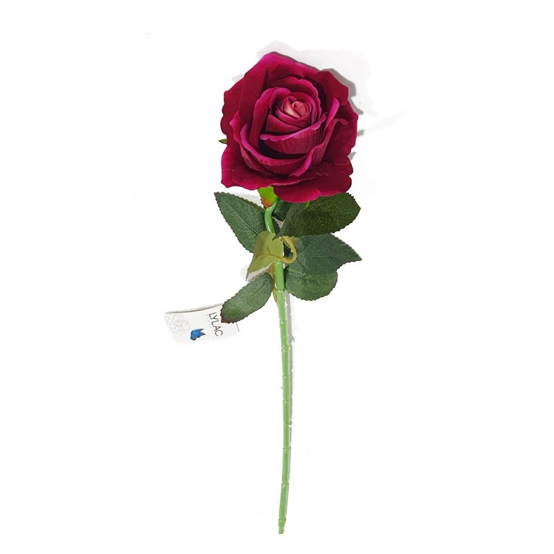 Flower Single Rose 9.5x50cm Maroon