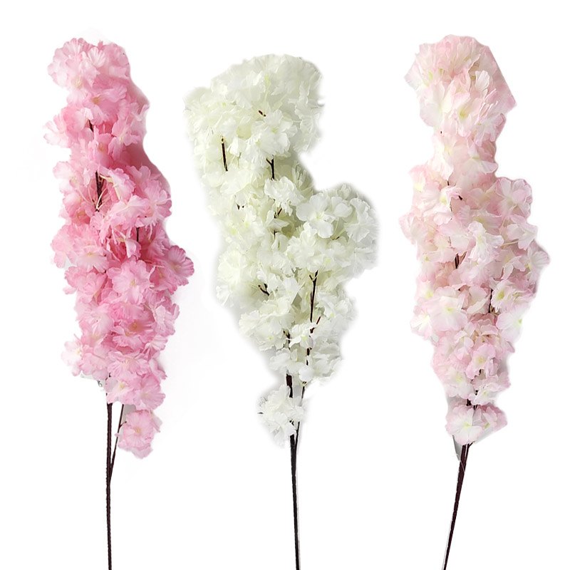 Flower Pick Cherry Blossom 3branch 92cm Assorted Colours