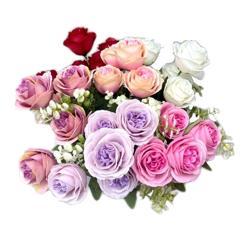 Flower Bunch - 5Hd Roses Assorted Colours